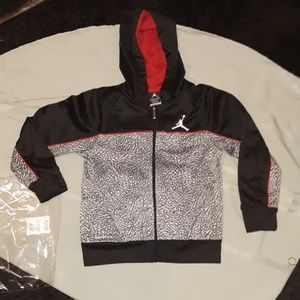 Jordan cement hooded zip up BOYS